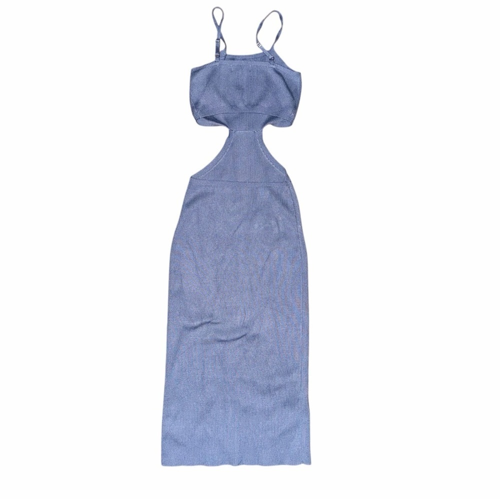 Mable Blue Cutout Midi Dress Medium - Picture 6 of 7